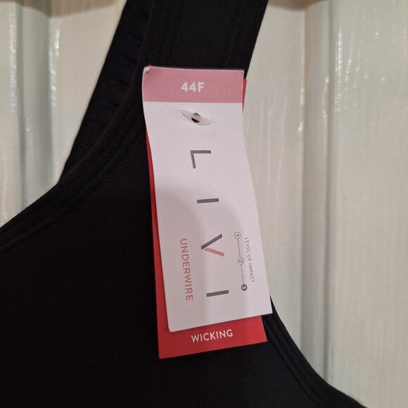 New LIVI Underwire Black Sports bra Plus size - Picture 7 of 7